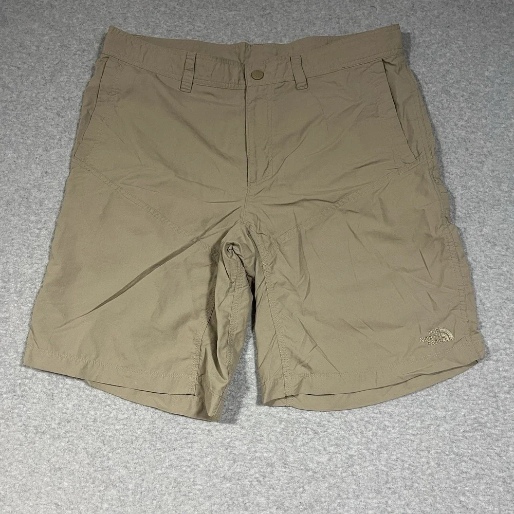 The North Face Shorts Mens 36 Beige Cargo Nylon Zipper Ripstop Outdoor 9